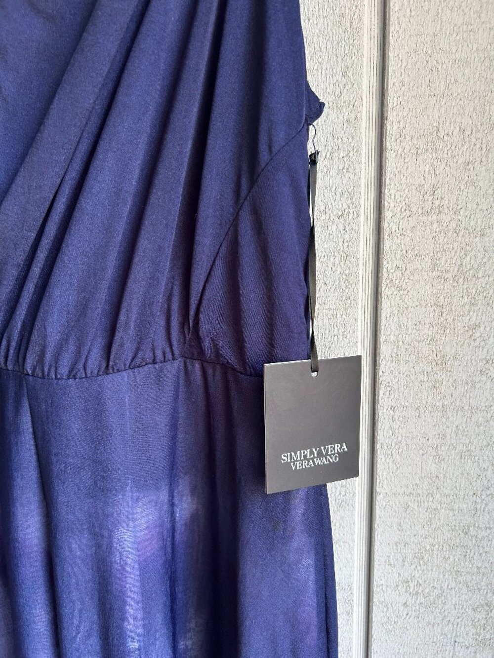 NWT Simply Vera by Vera Wang Long High-Low Tank Dress Navy & Purple Tie Dye Sz S - Picture 6 of 10